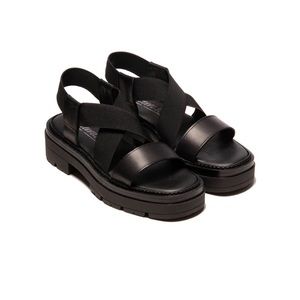 L’INTERVALLE | NWOT Brine Black Leather Platform Sandals